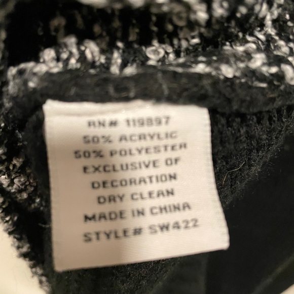 Charcoal and black crew neck sweater - Picture 4 of 4